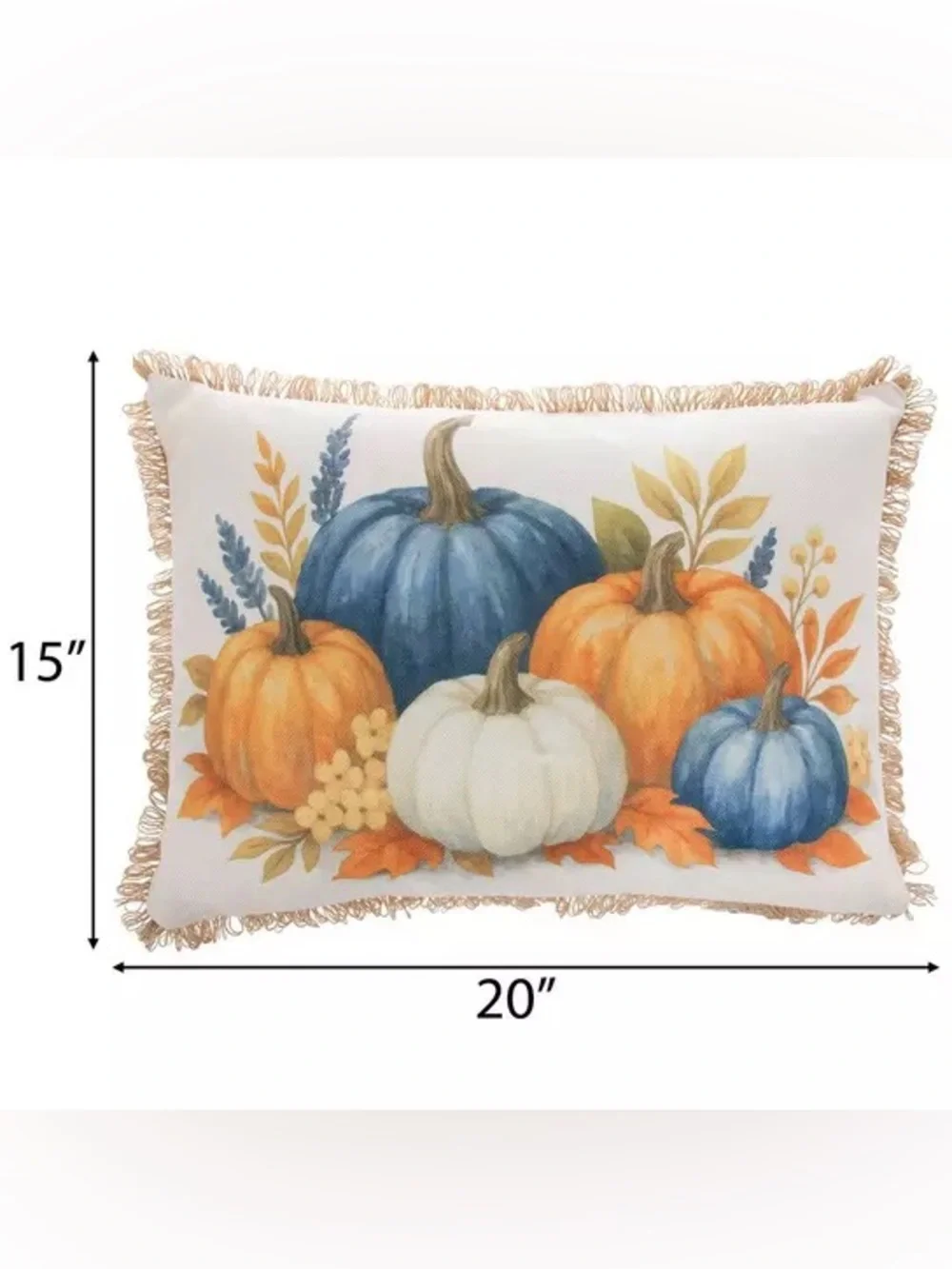 Orange & Blue Pumpkins Pillow